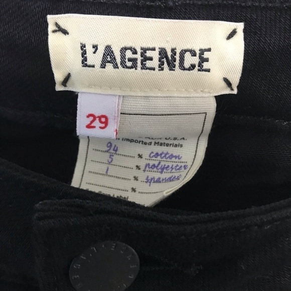 L'AGENCE Flare Low Rise Flare Jeans Noir size 29 - Picture 6 of 10